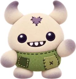 A cream-colored ThingDeck character with little horns